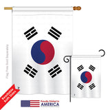 Korea South - Nationality Flags of the World Vertical Impressions Decorative Flags HG140129 Printed In USA