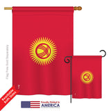 Kyrgyzstan - Nationality Flags of the World Vertical Impressions Decorative Flags HG140131 Printed In USA