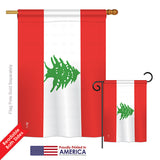 Lebanon - Nationality Flags of the World Vertical Impressions Decorative Flags HG140134 Printed In USA