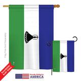 Lesotho - Nationality Flags of the World Vertical Impressions Decorative Flags HG140135 Printed In USA