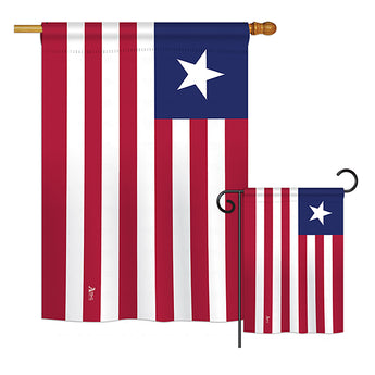 Liberia - Nationality Flags of the World Vertical Impressions Decorative Flags HG140136 Printed In USA