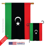 Libya - Nationality Flags of the World Vertical Impressions Decorative Flags HG140137 Printed In USA