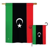 Libya - Nationality Flags of the World Vertical Impressions Decorative Flags HG140137 Printed In USA