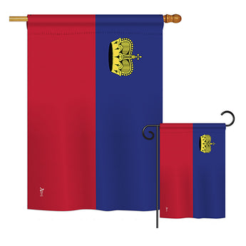 Liechtenstein - Nationality Flags of the World Vertical Impressions Decorative Flags HG140138 Printed In USA