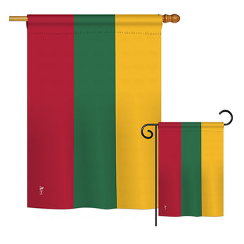 Lithuania - Nationality Flags of the World Vertical Impressions Decorative Flags HG140139 Printed In USA