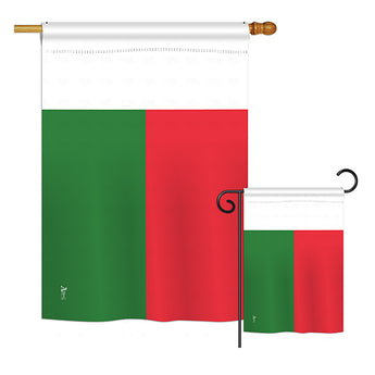 Madagascar - Nationality Flags of the World Vertical Impressions Decorative Flags HG140143 Printed In USA