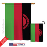 Malawi - Nationality Flags of the World Vertical Impressions Decorative Flags HG140145 Printed In USA