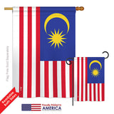 Malaysia - Nationality Flags of the World Vertical Impressions Decorative Flags HG140146 Printed In USA