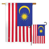 Malaysia - Nationality Flags of the World Vertical Impressions Decorative Flags HG140146 Printed In USA