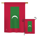 Maldives - Nationality Flags of the World Vertical Impressions Decorative Flags HG140147 Printed In USA
