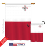 Malta - Nationality Flags of the World Vertical Impressions Decorative Flags HG140149 Printed In USA