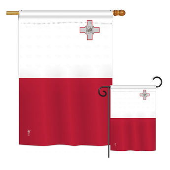 Malta - Nationality Flags of the World Vertical Impressions Decorative Flags HG140149 Printed In USA