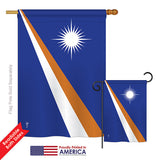 Marshall Islands - Nationality Flags of the World Vertical Impressions Decorative Flags HG140150 Printed In USA