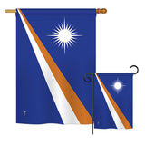 Marshall Islands - Nationality Flags of the World Vertical Impressions Decorative Flags HG140150 Printed In USA