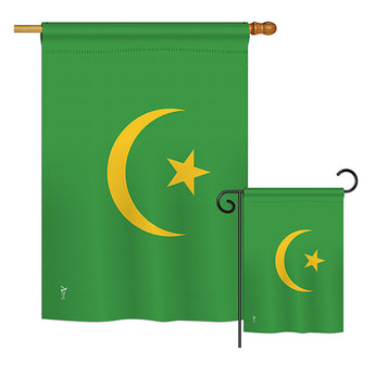 Mauritania - Nationality Flags of the World Vertical Impressions Decorative Flags HG140151 Printed In USA