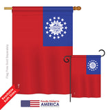 Myanmar - Nationality Flags of the World Vertical Impressions Decorative Flags HG140153 Printed In USA