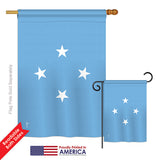 Micronesia - Nationality Flags of the World Vertical Impressions Decorative Flags HG140155 Printed In USA