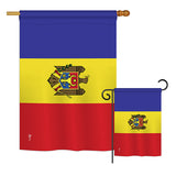 Moldova - Nationality Flags of the World Vertical Impressions Decorative Flags HG140156 Printed In USA