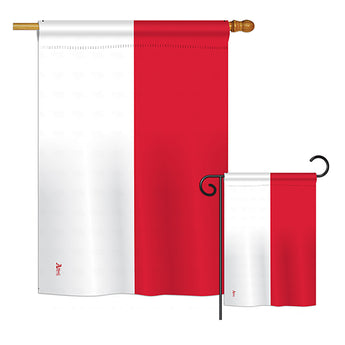 Monaco - Nationality Flags of the World Vertical Impressions Decorative Flags HG140157 Printed In USA