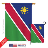 Namibia - Nationality Flags of the World Vertical Impressions Decorative Flags HG140162 Printed In USA