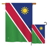 Namibia - Nationality Flags of the World Vertical Impressions Decorative Flags HG140162 Printed In USA