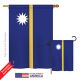 Nauru - Nationality Flags of the World Vertical Impressions Decorative Flags HG140163 Printed In USA