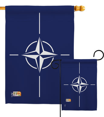 Nato - Nationality Flags of the World Vertical Impressions Decorative Flags HG140164 Made In USA