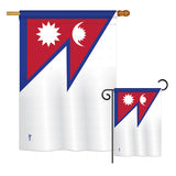 Nepal - Nationality Flags of the World Vertical Impressions Decorative Flags HG140165 Printed In USA