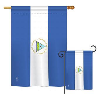 Nicaragua - Nationality Flags of the World Vertical Impressions Decorative Flags HG140169 Printed In USA