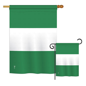 Nigeria - Nationality Flags of the World Vertical Impressions Decorative Flags HG140171 Printed In USA