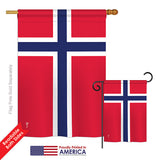 Norway - Nationality Flags of the World Vertical Impressions Decorative Flags HG140174 Printed In USA