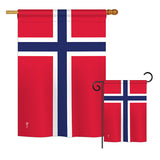 Norway - Nationality Flags of the World Vertical Impressions Decorative Flags HG140174 Printed In USA