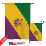 Mardi Gras - Nationality Flags of the World Vertical Impressions Decorative Flags HG140175 Printed In USA