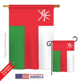 Oman - Nationality Flags of the World Vertical Impressions Decorative Flags HG140177 Printed In USA