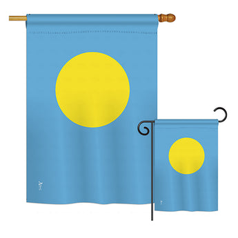 Palau - Nationality Flags of the World Vertical Impressions Decorative Flags HG140180 Printed In USA