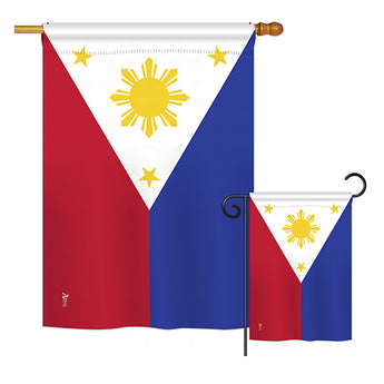 Philippines - Nationality Flags of the World Vertical Impressions Decorative Flags HG140187 Printed In USA