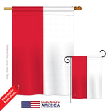 Poland - Nationality Flags of the World Vertical Impressions Decorative Flags HG140189 Printed In USA