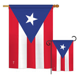 Puerto Rico - Nationality Flags of the World Vertical Impressions Decorative Flags HG140192 Printed In USA