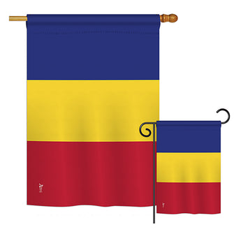 Romania - Nationality Flags of the World Vertical Impressions Decorative Flags HG140194 Printed In USA