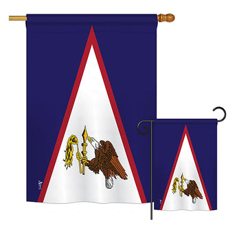 Samoa - American - Nationality Flags of the World Vertical Impressions Decorative Flags HG140201 Printed In USA