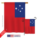 Samoa - Nationality Flags of the World Vertical Impressions Decorative Flags HG140202 Printed In USA