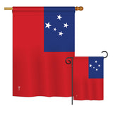 Samoa - Nationality Flags of the World Vertical Impressions Decorative Flags HG140202 Printed In USA