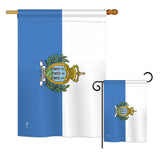 San Marino - Nationality Flags of the World Vertical Impressions Decorative Flags HG140203 Printed In USA