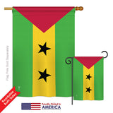Sao Tome and Principe - Nationality Flags of the World Vertical Impressions Decorative Flags HG140204 Printed In USA