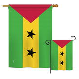 Sao Tome and Principe - Nationality Flags of the World Vertical Impressions Decorative Flags HG140204 Printed In USA