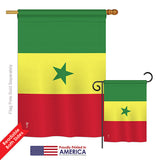 Senegal - Nationality Flags of the World Vertical Impressions Decorative Flags HG140208 Printed In USA