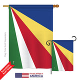 Seychelles - Nationality Flags of the World Vertical Impressions Decorative Flags HG140210 Printed In USA