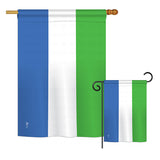 Sierra Leone - Nationality Flags of the World Vertical Impressions Decorative Flags HG140211 Printed In USA