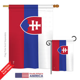 Slovakia - Nationality Flags of the World Vertical Impressions Decorative Flags HG140213 Printed In USA