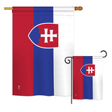 Slovakia - Nationality Flags of the World Vertical Impressions Decorative Flags HG140213 Printed In USA